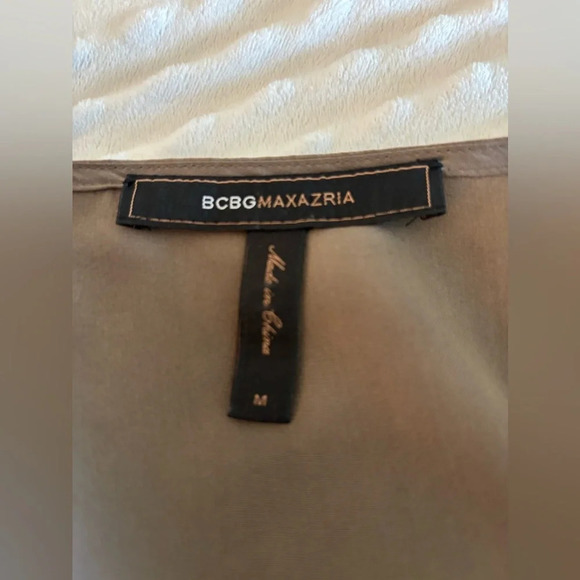 BCBG Maxazria Silk Army Green Cargo Tank Dress Size M - Picture 4 of 4